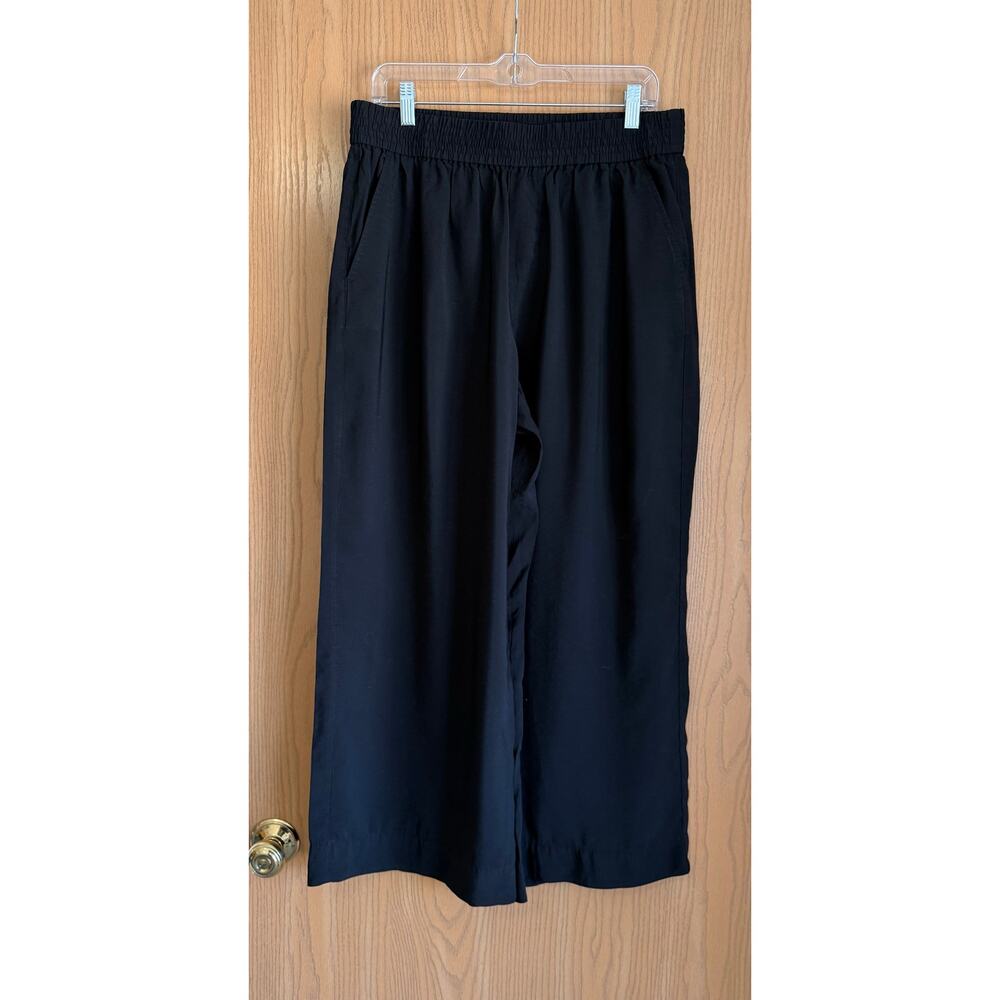 MADEWELL | Women’s Large Petite | Black Carly Wide Leg Pants Classic Minimalist - Picture 2 of 10